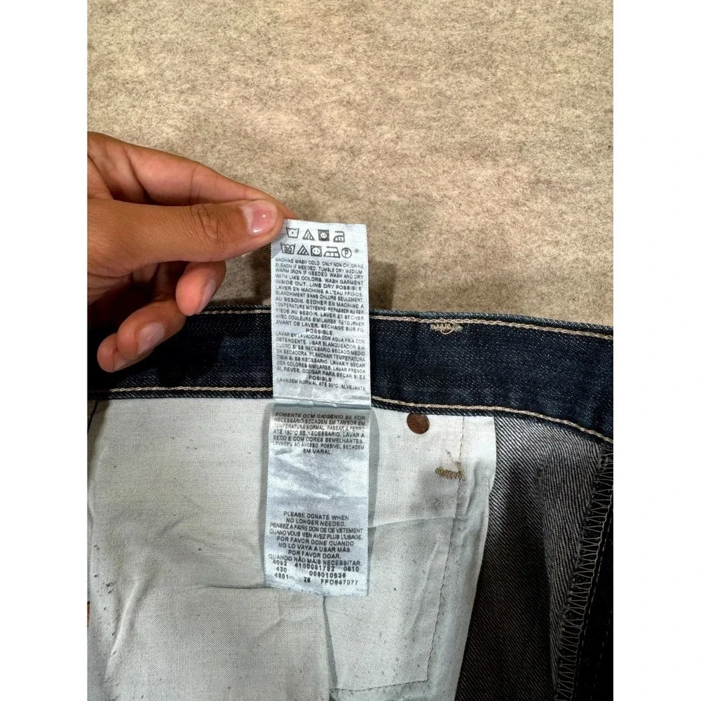 Levis 501 Original Fit Straight Jeans‎ Mens 40x30 Blue Denim High Rise Dark Wash
